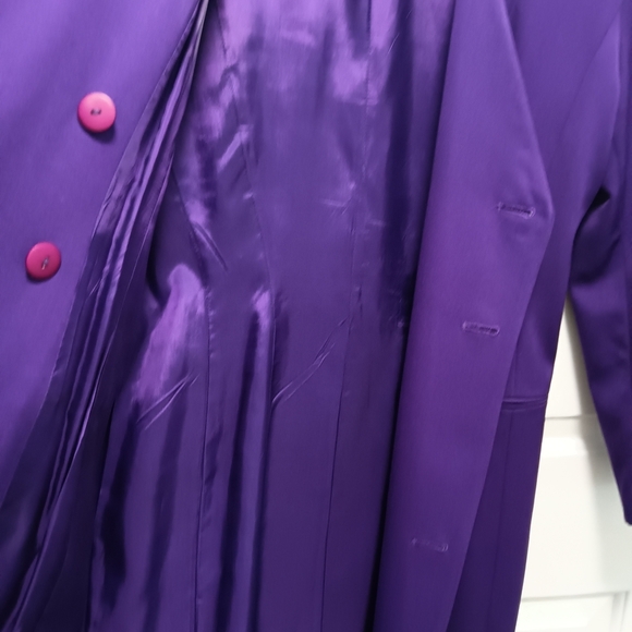 CLEARANCE SALE!!  Vintage Purple Double-Breasted Coat Dress - Picture 7 of 14